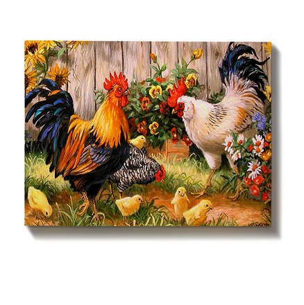 Malen nach Zahlen Hühner