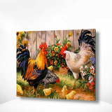 Malen nach Zahlen Hühner