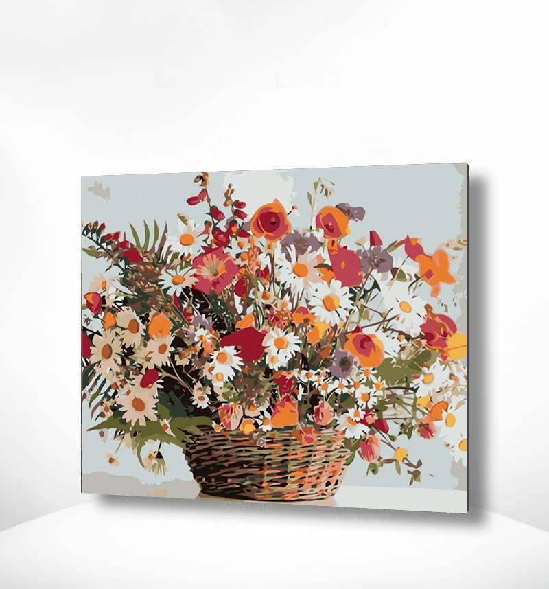 Malen nach Zahlen Kamille in einem Korb