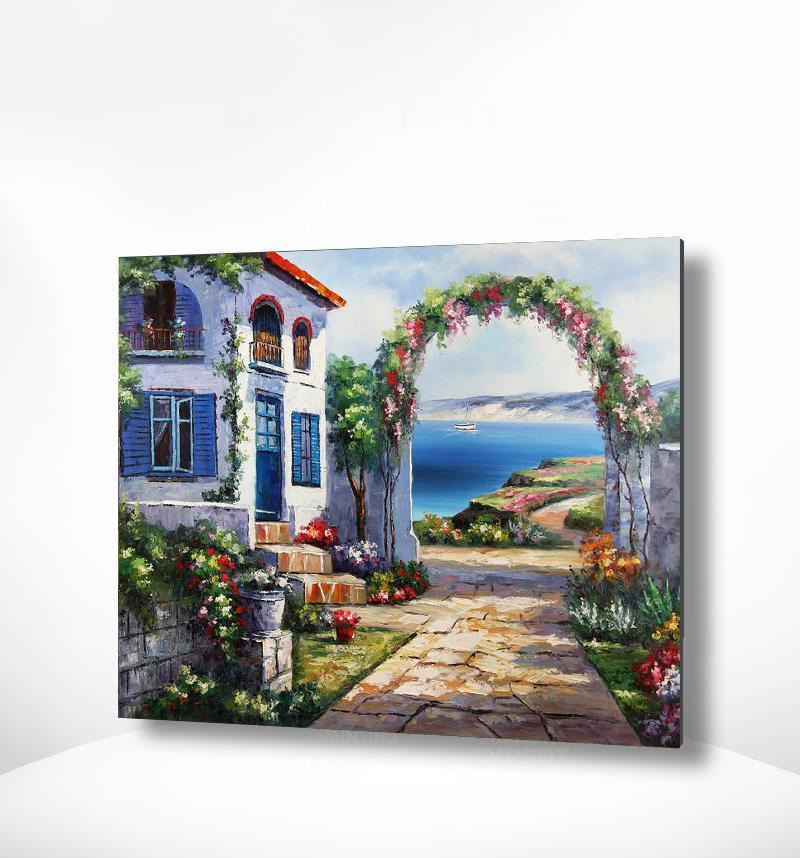 Malen nach Zahlen Kleines Haus mit Meerblick