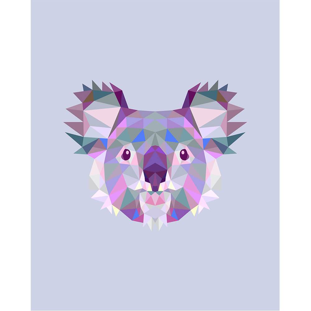 Malen nach Zahlen Koala Polygon