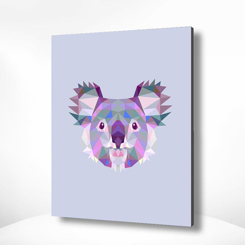 Malen nach Zahlen Koala Polygon