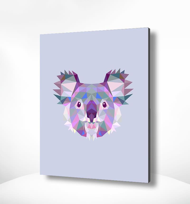 Malen nach Zahlen Koala Polygon