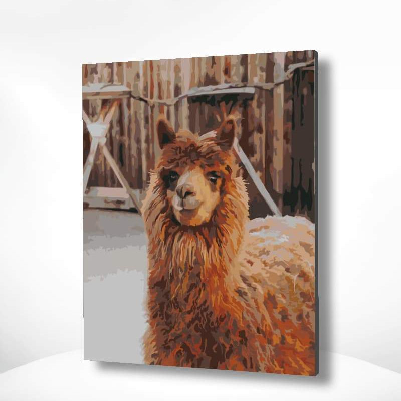 Malen nach Zahlen Lama