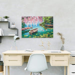 Malen nach Zahlen Landschaft Wasser und Boot