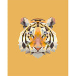 Malen nach Zahlen Lion Polygon Orange