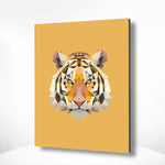 Malen nach Zahlen Lion Polygon Orange