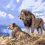 Malen nach Zahlen Lions Blauer Himmel-Malen Nach Zahlen Experte