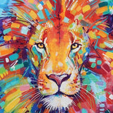 Malen nach Zahlen Lions Portrait Farbig