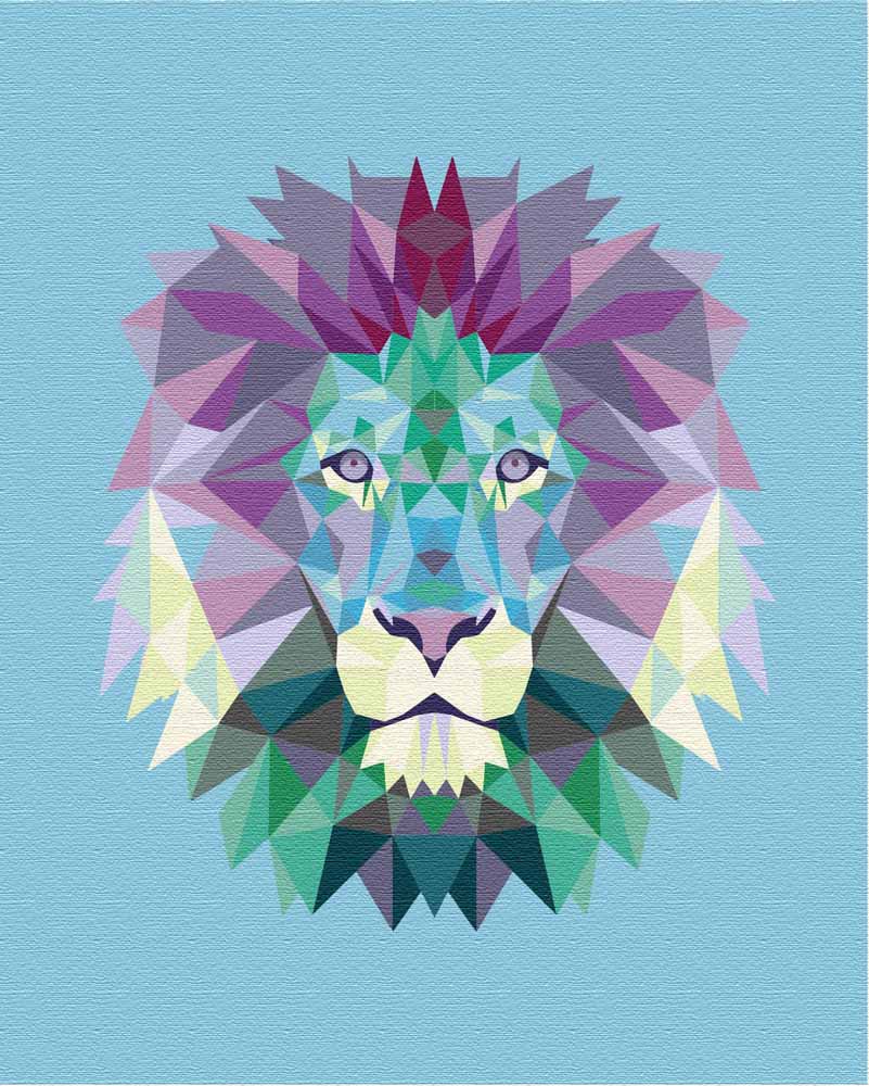 Malen nach Zahlen Löwe Polygon