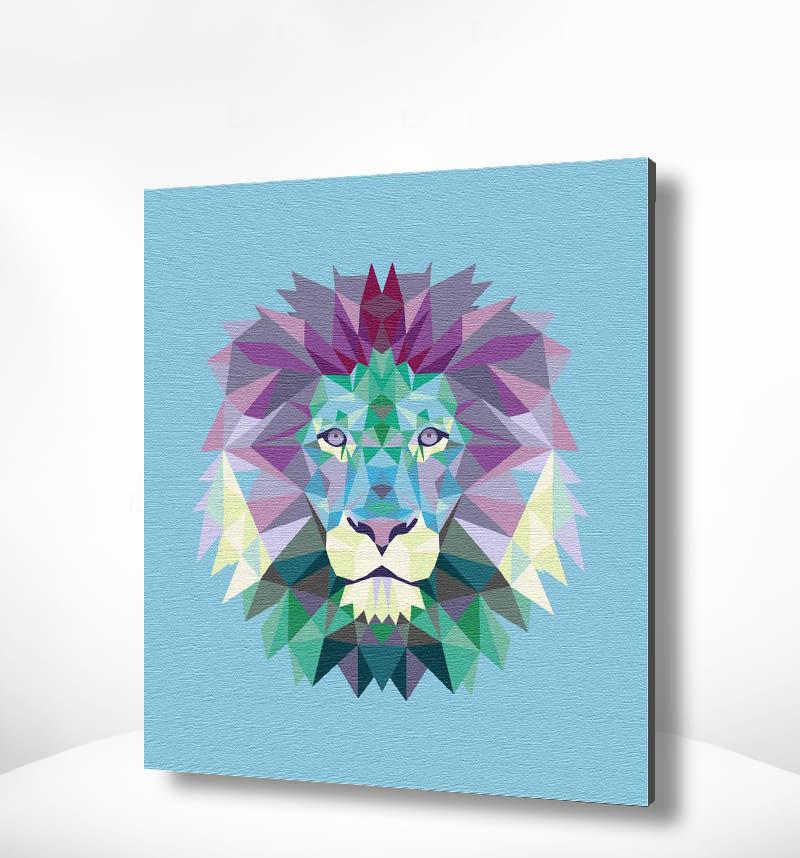 Malen nach Zahlen Löwe Polygon