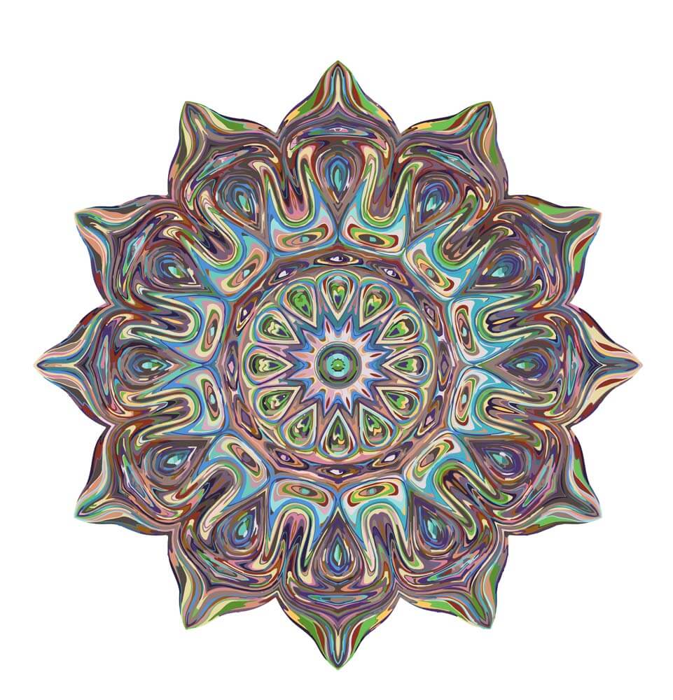 Malen nach Zahlen Mandala mit Farben