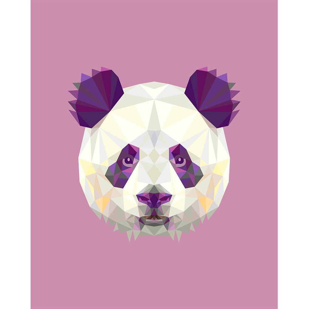 Malen nach Zahlen Panda Polygon
