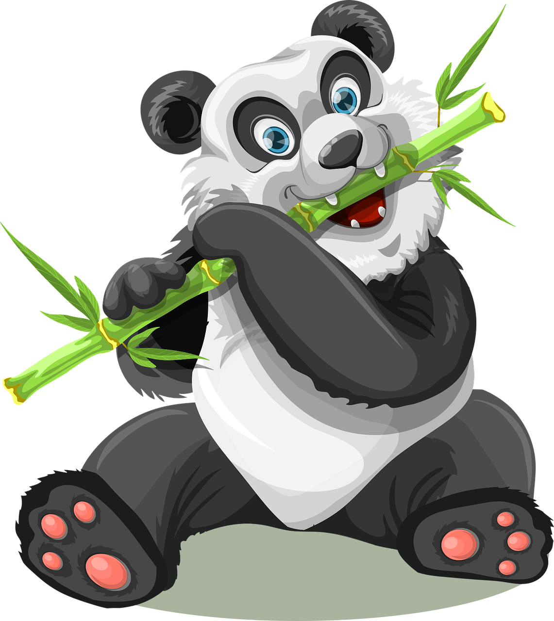 Malen nach Zahlen Panda mit Bambus