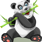 Malen nach Zahlen Panda mit Bambus