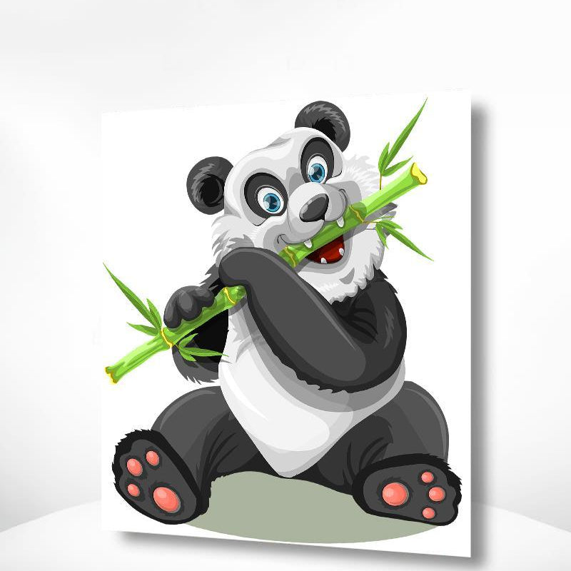 Malen nach Zahlen Panda mit Bambus-Malen Nach Zahlen Experte