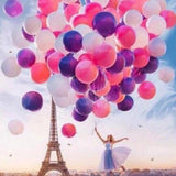 Malen nach Zahlen Paris mit Luftballons