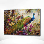 Malen nach Zahlen Pfaue im Wald