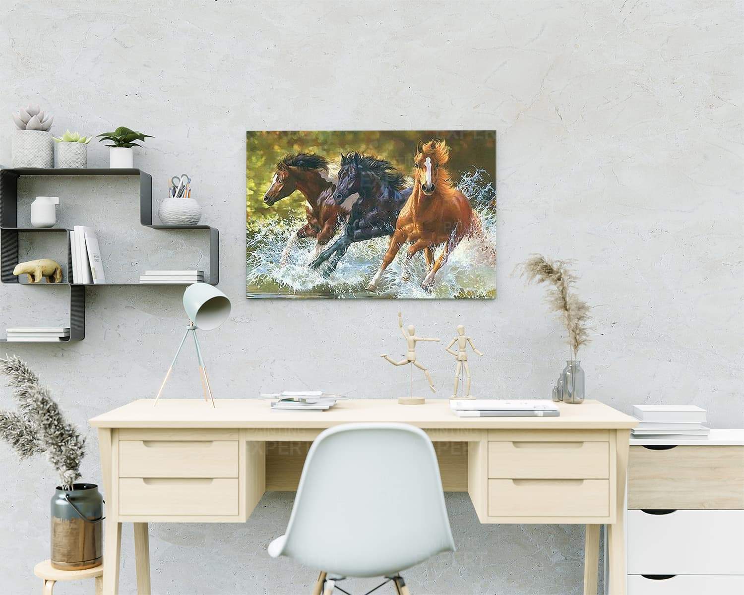 Malen nach Zahlen Pferde im Meer