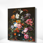 Malen nach Zahlen Portrait Blumen in blauer Vase-Malen Nach Zahlen Experte