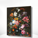 Malen nach Zahlen Portrait Blumen in blauer Vase-Malen Nach Zahlen Experte