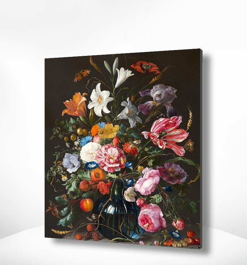 Malen nach Zahlen Portrait Blumen in blauer Vase-Malen Nach Zahlen Experte