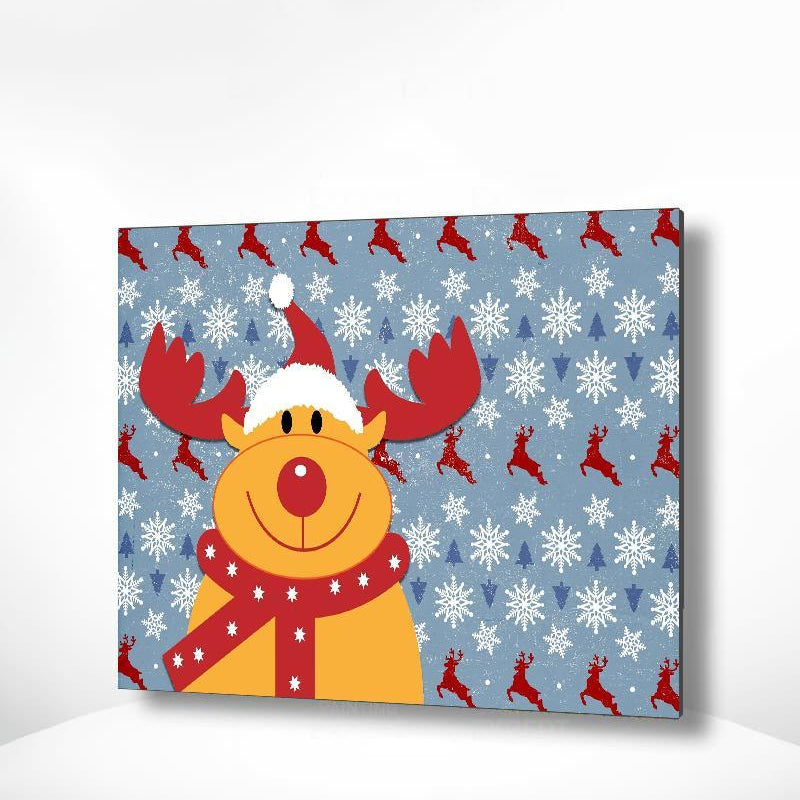 Malen nach Zahlen Rentier Weihnachten