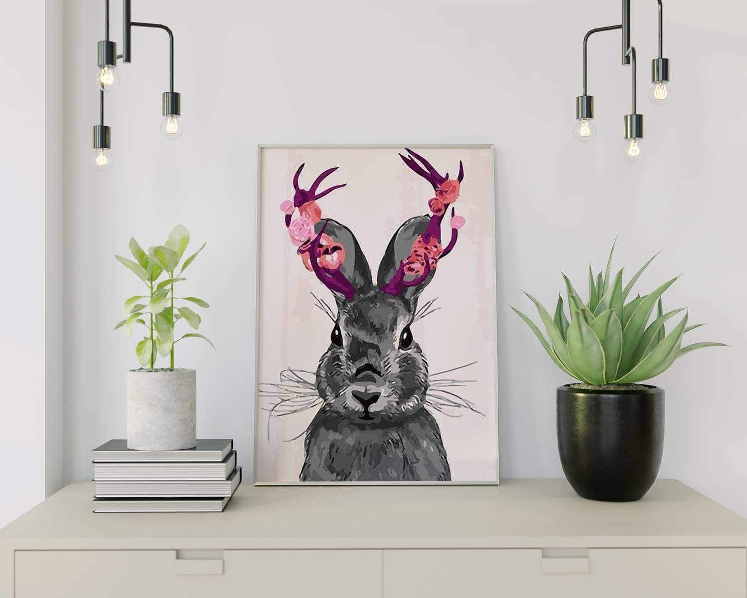 Malen nach Zahlen Rosa Kaninchen