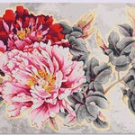 Malen nach Zahlen Rot und Rosa Blumen