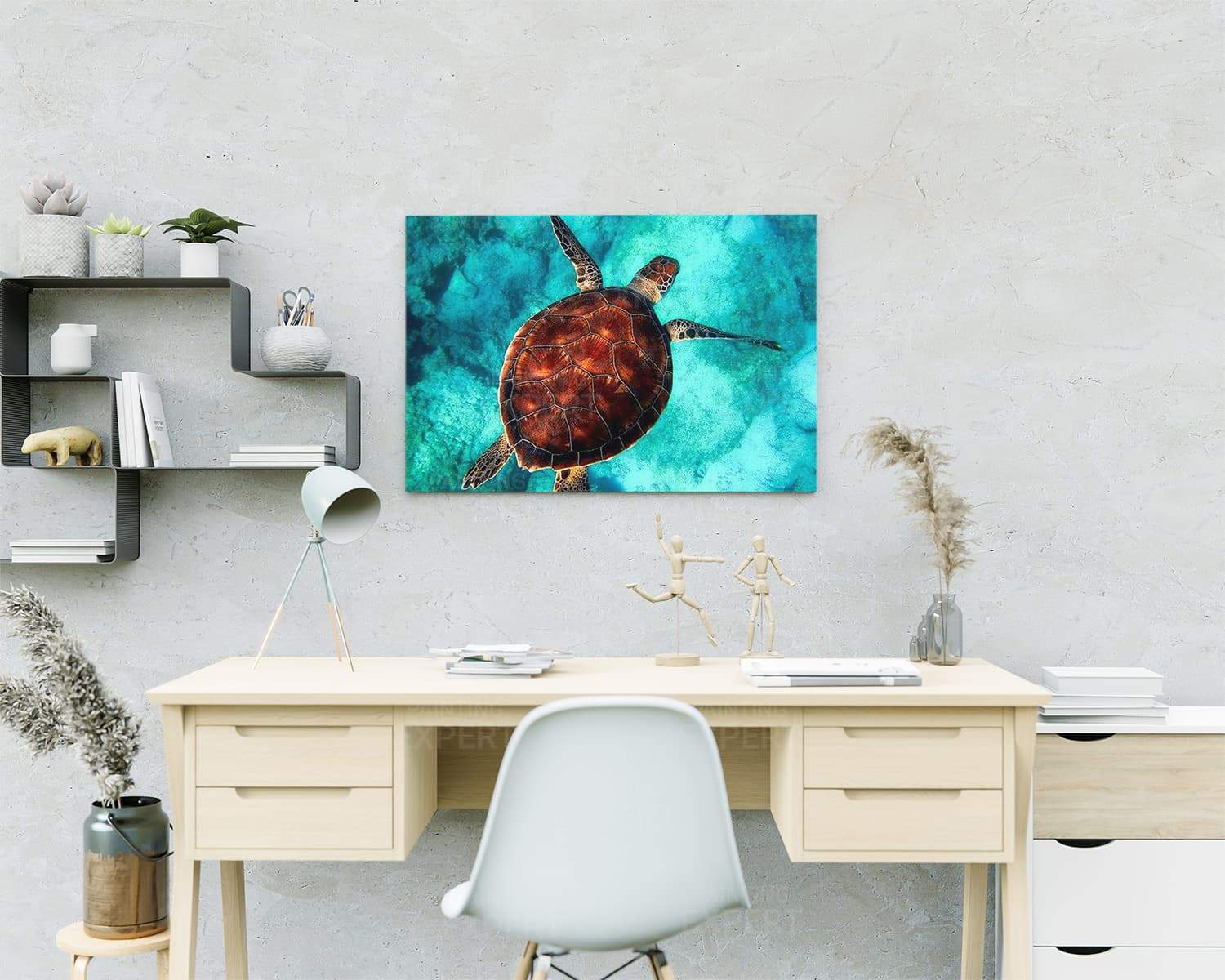 Malen nach Zahlen Schildkröte (mit Rahmen)