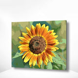 Malen nach Zahlen Sonnenblume Gelb Orange