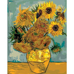 Malen nach Zahlen Sonnenblumen in einer Vase