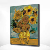 Malen nach Zahlen Sonnenblumen in einer Vase