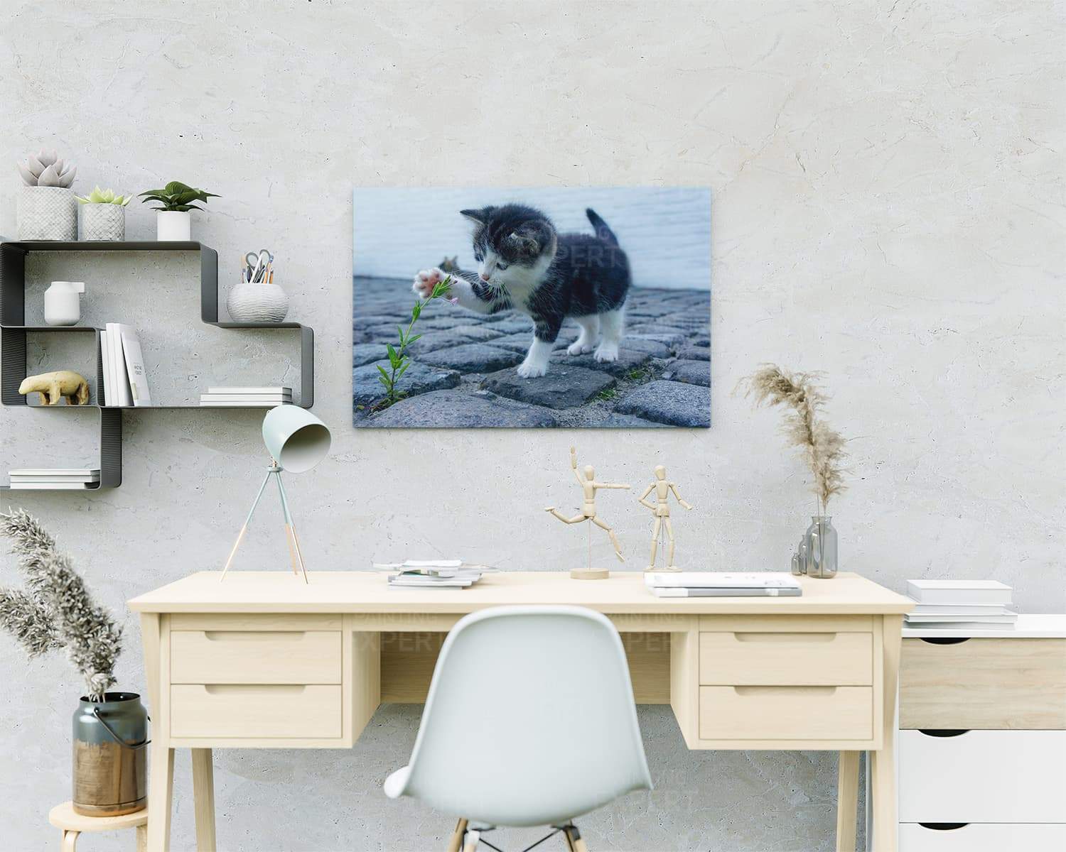 Malen nach Zahlen Spielende Katze