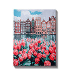 Malen nach Zahlen Stadt mit Blumen