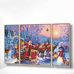 Malen nach Zahlen Triptychon Weihnachten