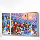 Malen nach Zahlen Triptychon Weihnachten