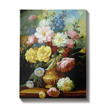 Malen nach Zahlen Vase mit bunten Blumen