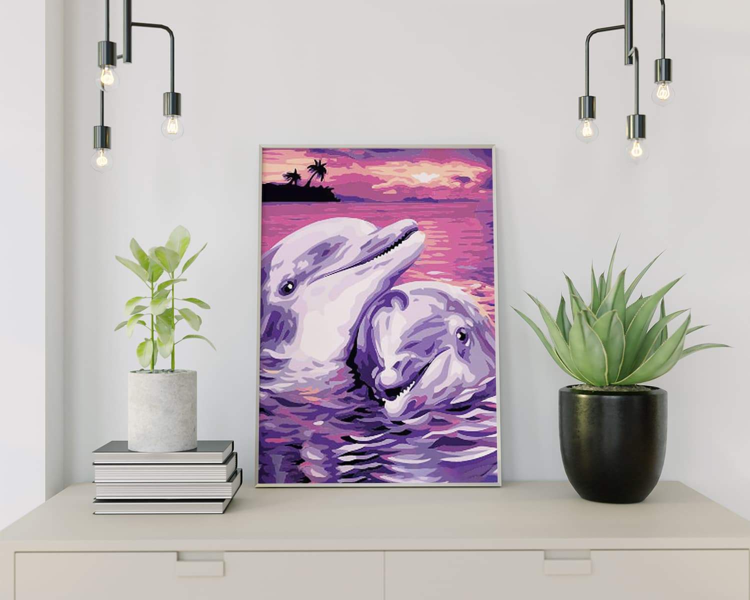 Malen nach Zahlen Verliebte Delfine