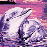 Malen nach Zahlen Verliebte Delfine