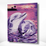 Malen nach Zahlen Verliebte Delfine