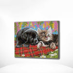 Malen nach Zahlen Welpe und Kätzchen