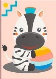 Malen nach Zahlen Zebra mit Hut