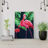 Malen nach Zahlen Zwei Flamingos