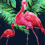 Malen nach Zahlen Zwei Flamingos