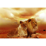 Malen nach Zahlen Zwei Löwen