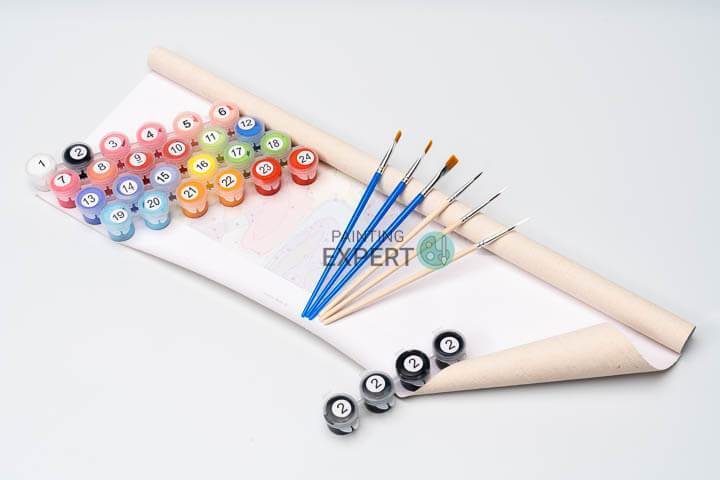 Schilderen op nummer 2 Baby Vosjes-Painting Expert